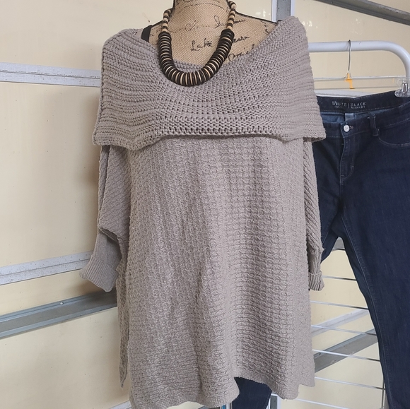 Free People Off Shoulder Sweater Top Medium - Picture 3 of 8